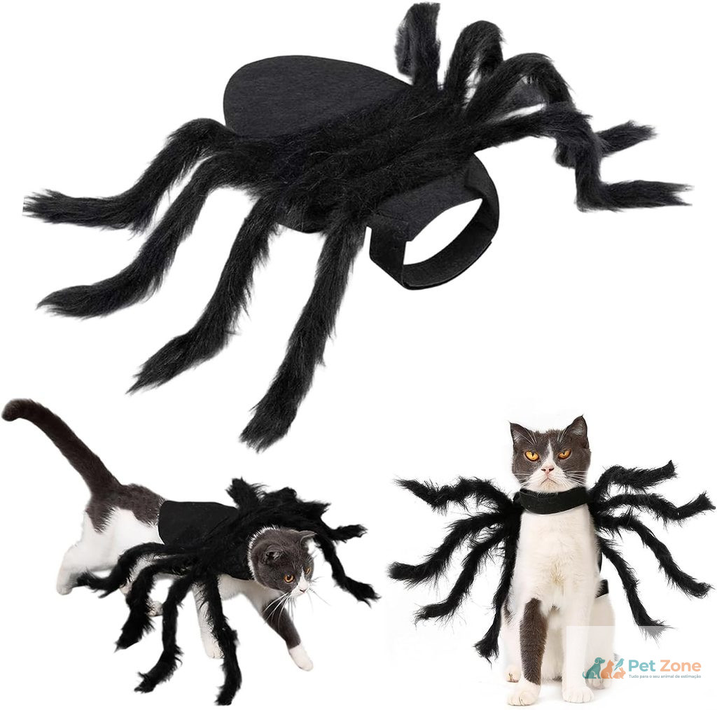 Disfarces de Halloween para Pets: 5 Ideias Divertidas e Cuidados de Segurança Fantasia de aranha gigante para cães, com pernas macias