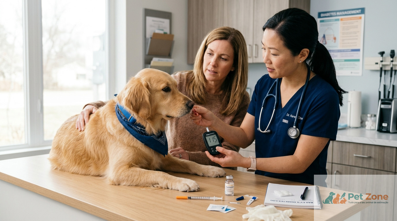 Receber o diagnóstico de diabetes em cães pode parecer assustador à primeira vista. A ideia de gerir injeções de insulina, controlar refeições ao grama e vigiar cada mudança de comportamento gera ansiedade em qualquer tutor. No entanto, há uma notícia fundamental que deves fixar: a diabetes canina é perfeitamente controlável. Com o protocolo certo e uma rotina consistente, o teu patudo pode ter uma vida tão longa, ativa e feliz como qualquer outro cão saudável.